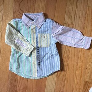 Ralph Lauren Multicolor Striped Kids Button Down Shirt